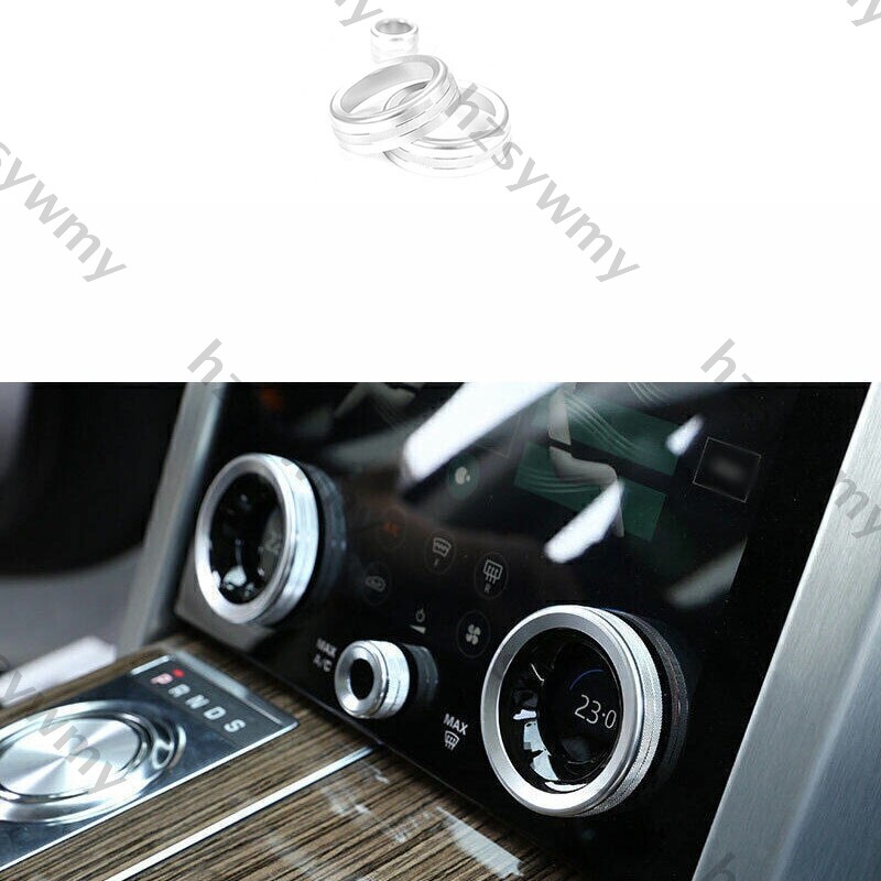 Silver Alloy Center Console AC Volume Knob Ring For Range Rover Sport 2018-2022