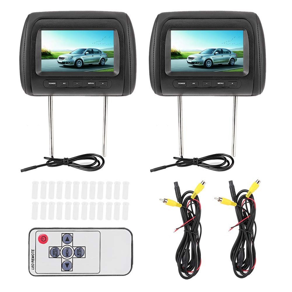7 Inch Dual Headrest DVD Player with 2 Screens – Portable Car Entertainment