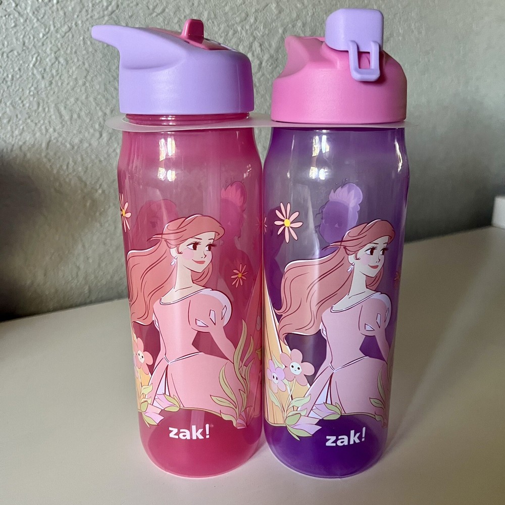 Disney Princess Water Bottle Cup New 2 Pack ZAK! 20oz