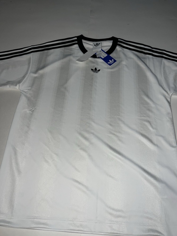 adidas Original Jacquard Jersey T Shirt White/Black JW5877 M-2XL NEW Loose Fit