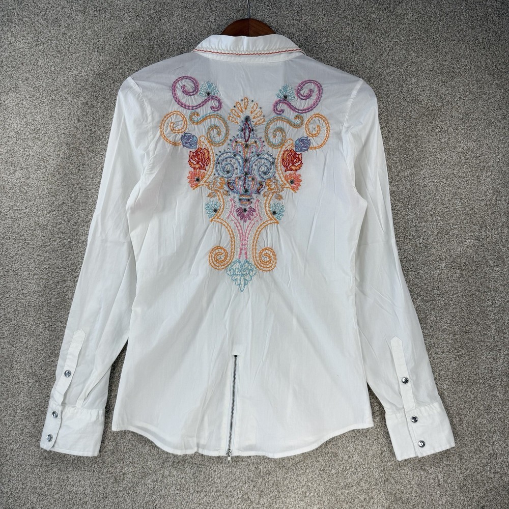 Roar Women’s Western Snap Shirt M Embroidered Embellished Cowgirl Y2K Rodeo