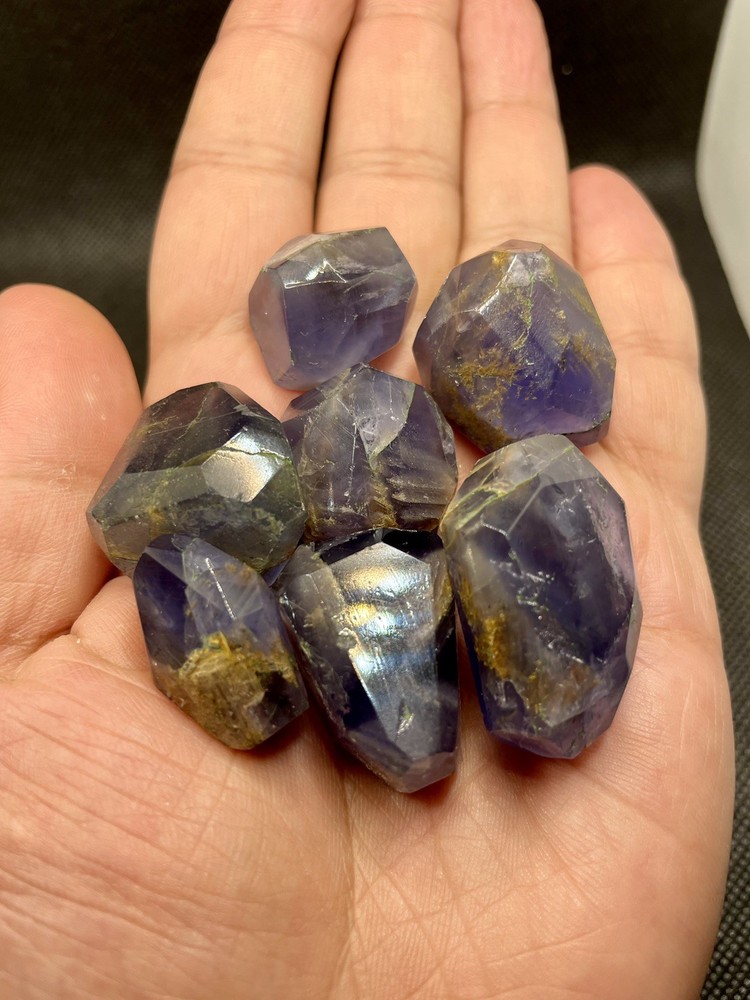 7-Piece Stunning Fluorite Freeform Crystal Collection