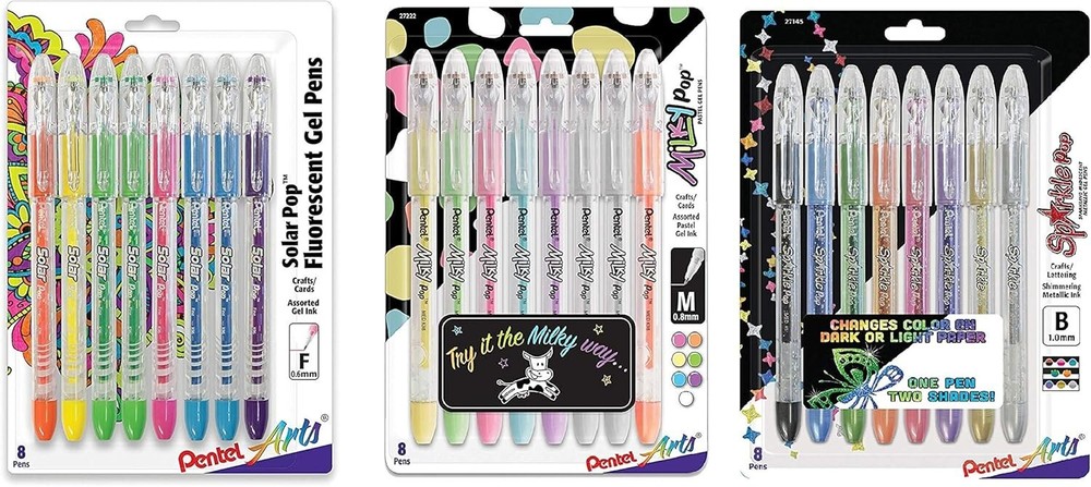 Vibrant 0.6mm Fine Point Gel Pens, 24 Assorted Colors - Ideal for Art Projects