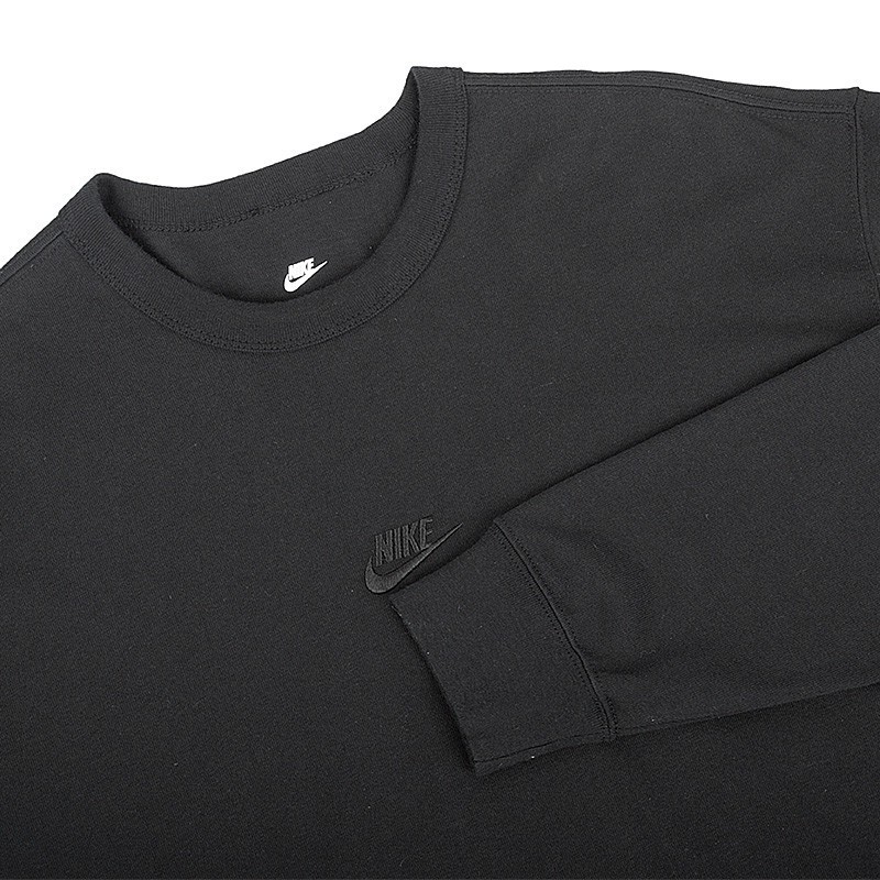 Nike Sportswear Futura Premium Heavyweight Mens Long-Sleeve Shirt All Black 2XL