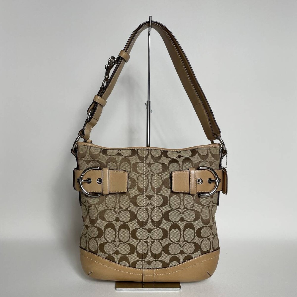 Coach Signature Shoulder Bag in Light Brown - Style 71B217
