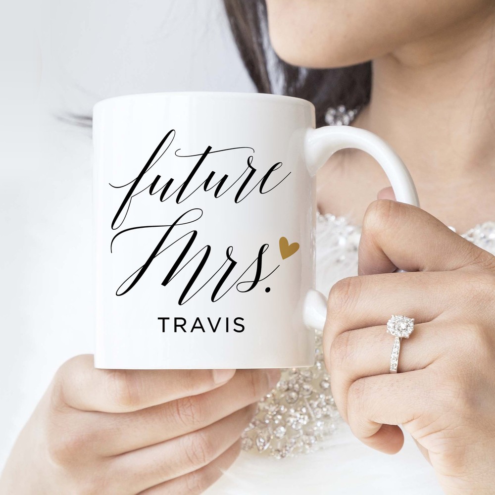 Future Mrs Mugs Wedding Gift Personalized Wedding Mugs Engagement Gift Engaged