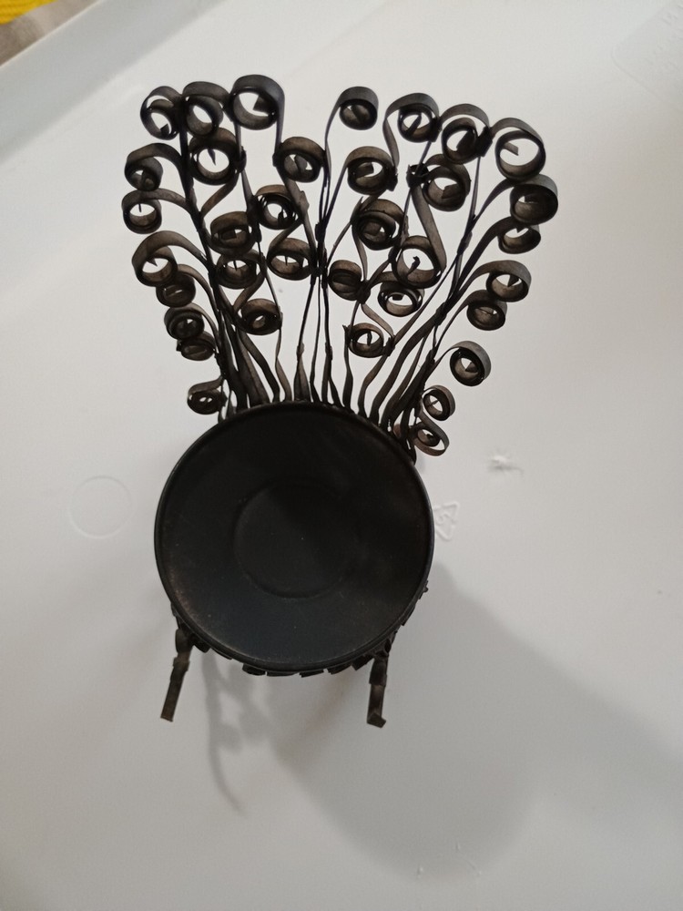 Miniature Tin Can Dollhouse Rocking Chair for Realistic Decor