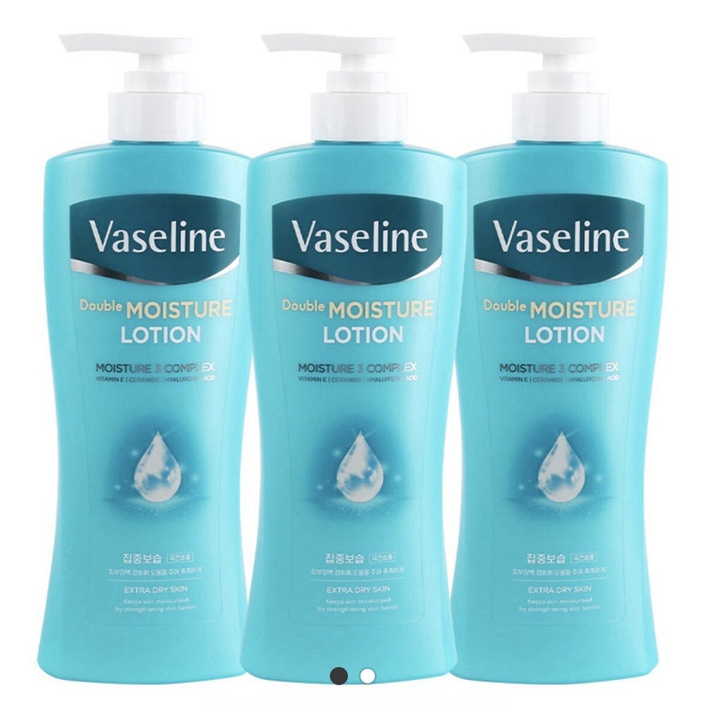 Vaseline Intensive Care Double Moisture Body Lotion 3EA 450ml Lot For Dry Skin