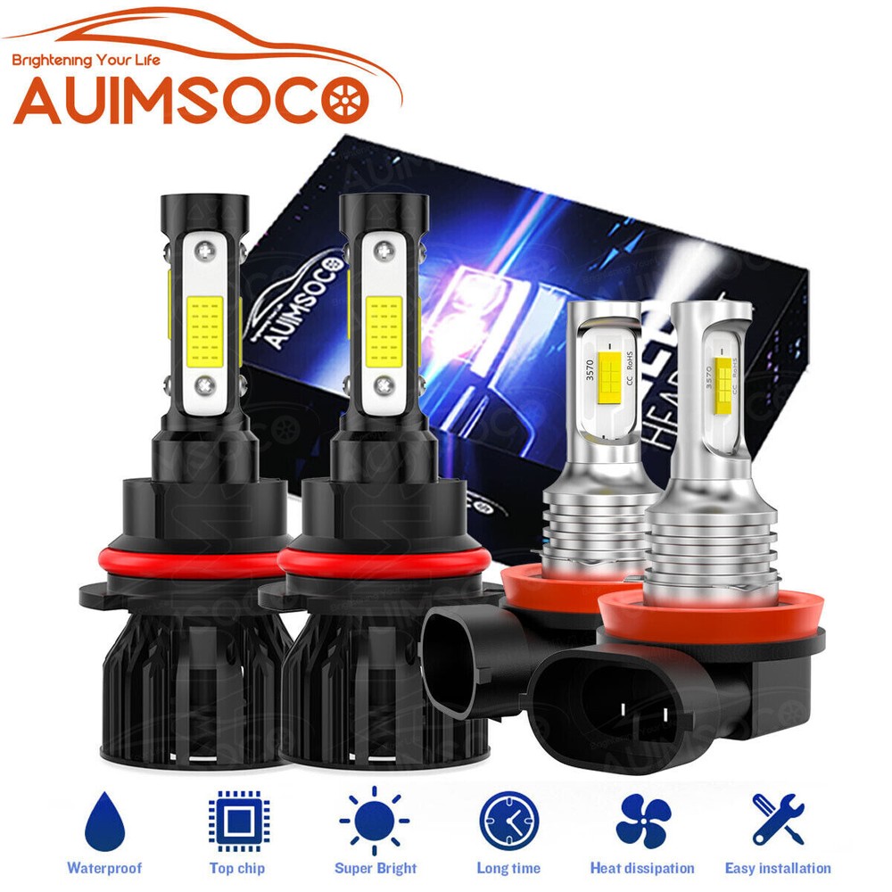 For Pontiac G4 2005-2006 LED Headlight Bulbs Kit High / Low Beam + Fog Light