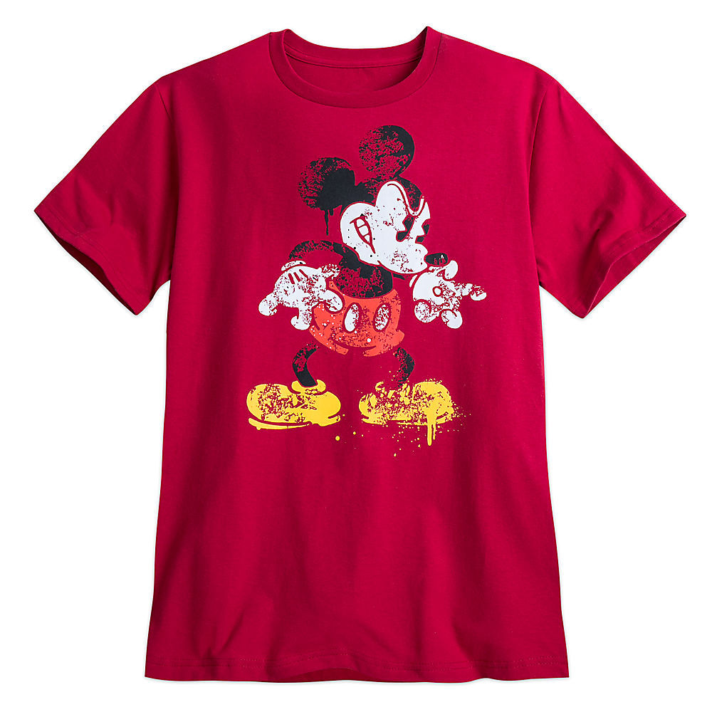 Disney Store Mickey Mouse Distressed Design Tee for Men T Shirt Size Large New