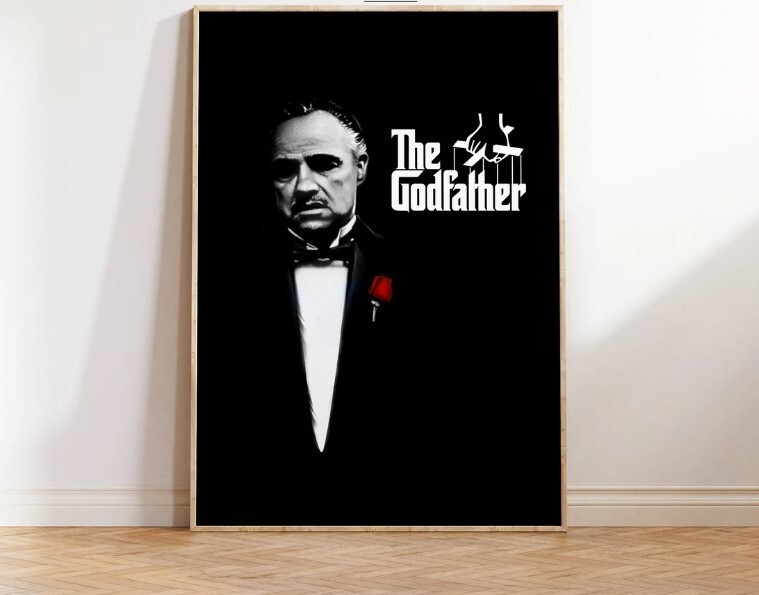 The Godfather Movie Poster Classic Film Print Marlon Brando Al Pacino 9