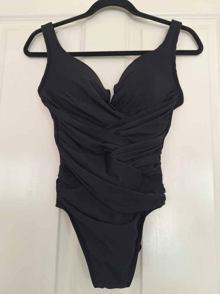 Miraclesuit Black One Piece Swimsuit Size 8