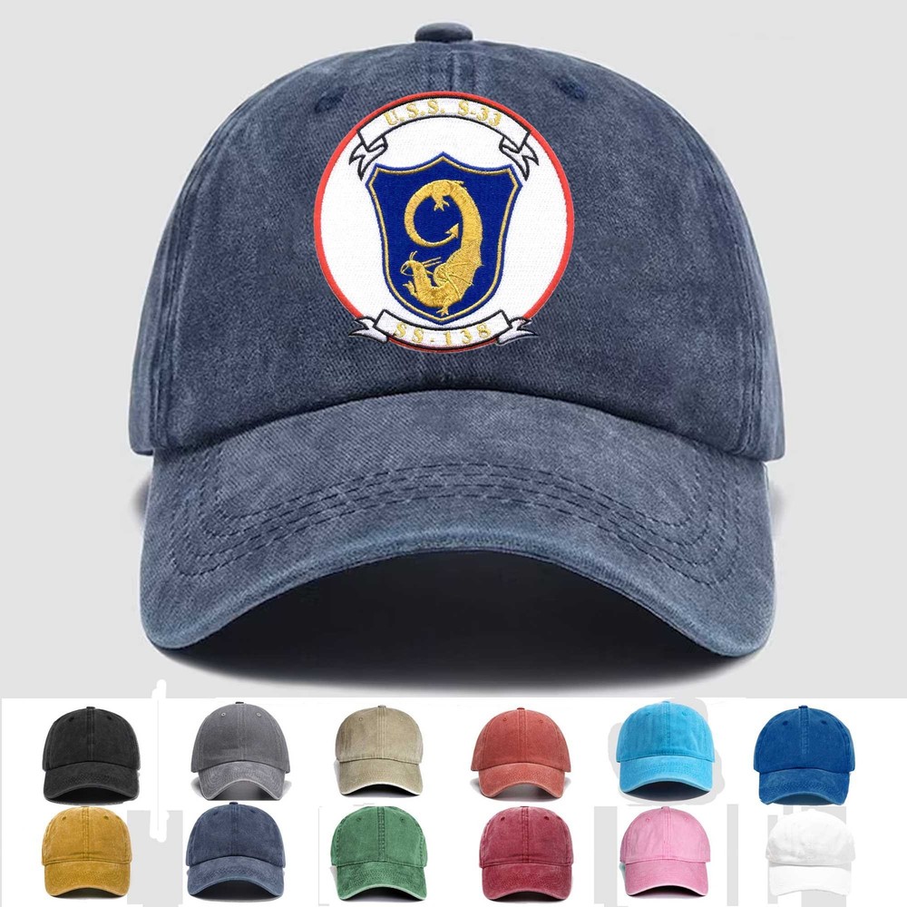 Custom Embroidered Hat SS-138 USS S-33, Veteran Cap, Trucker Hat, Gift Idea