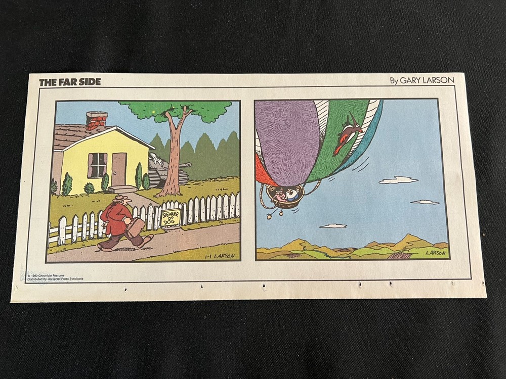 #01 THE FAR SIDE by Gary Larson Lot of 20 Sunday Third Page Comic Strips  1989