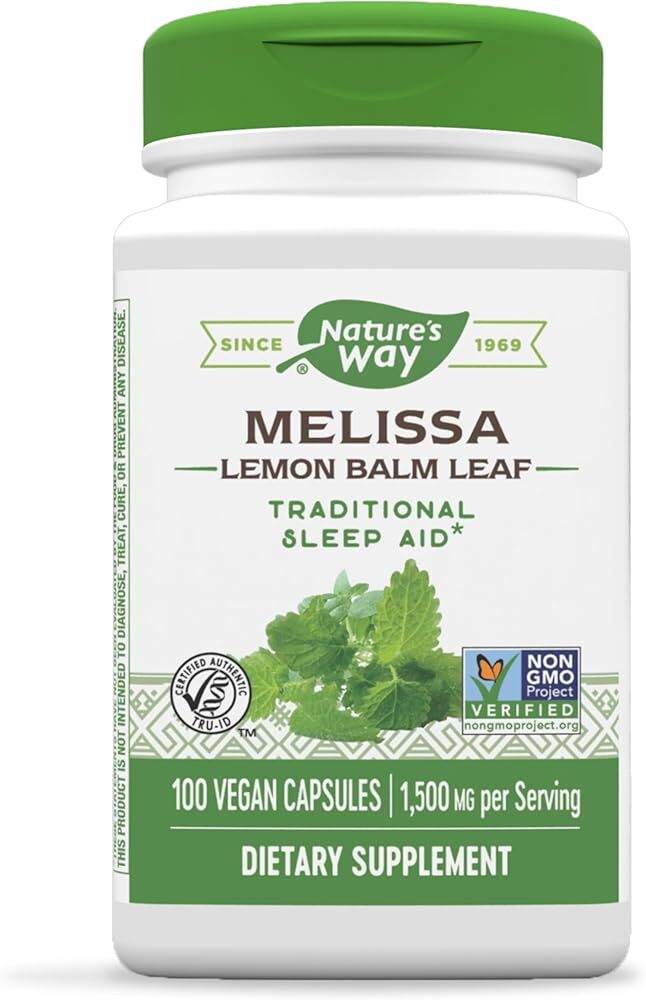 Nature's Way Premium Herbal Melissa Lemon Balm Leaf, Traditional Sleep Aid*, ...