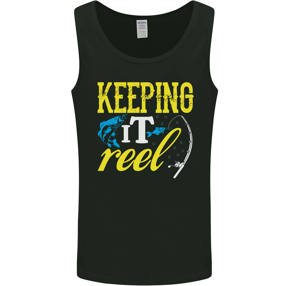 Keeping it Reel Funny Fishing Fisherman Mens Vest Tank Top