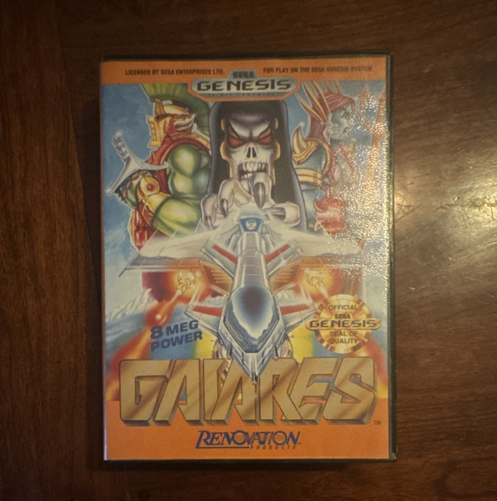Sega Genesis Gaiares Renovation Game Cartridge with Case Manual NTSC-U