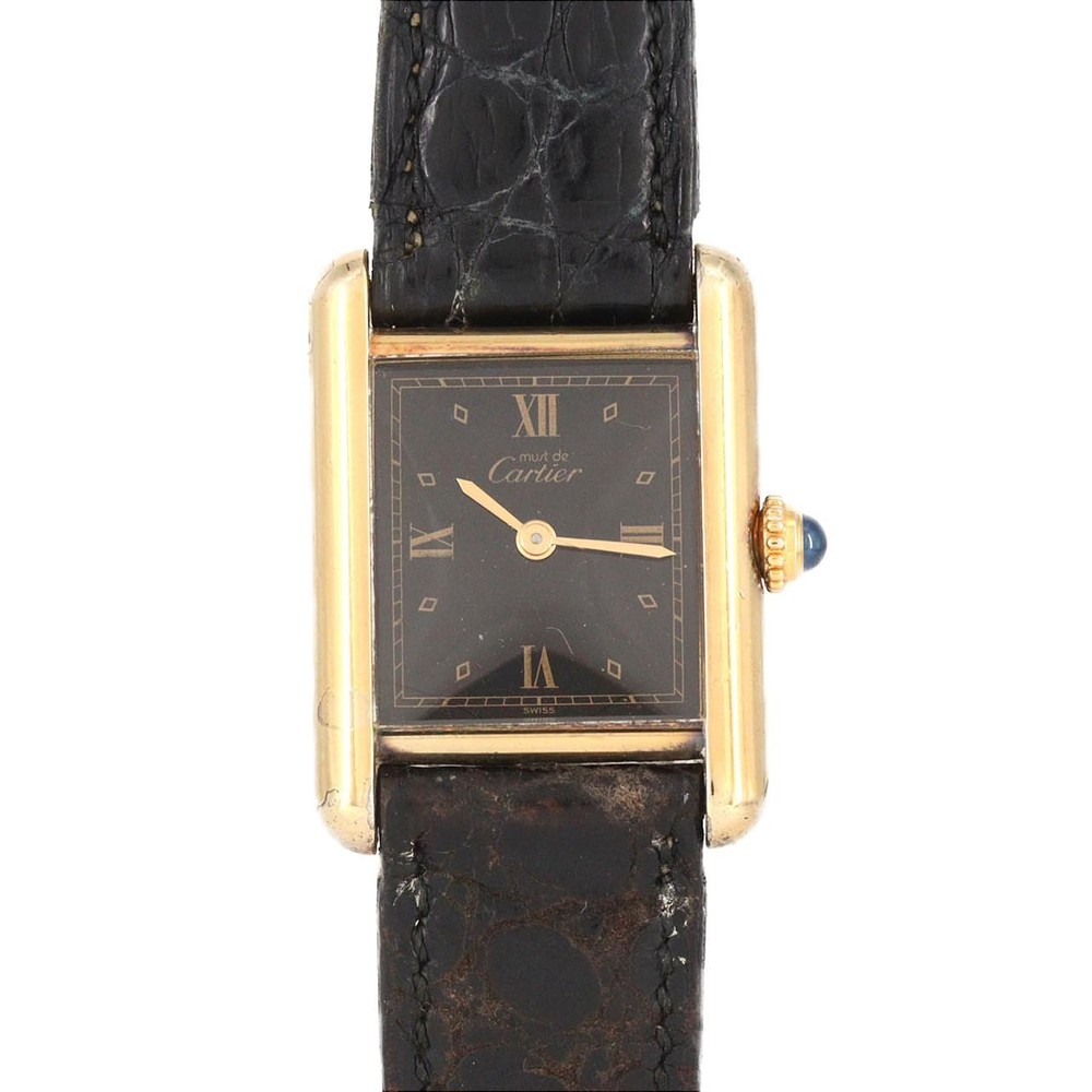 Authentic [Unserviced - Value Price] Cartier Must Tank SM Gold Plated W10013...