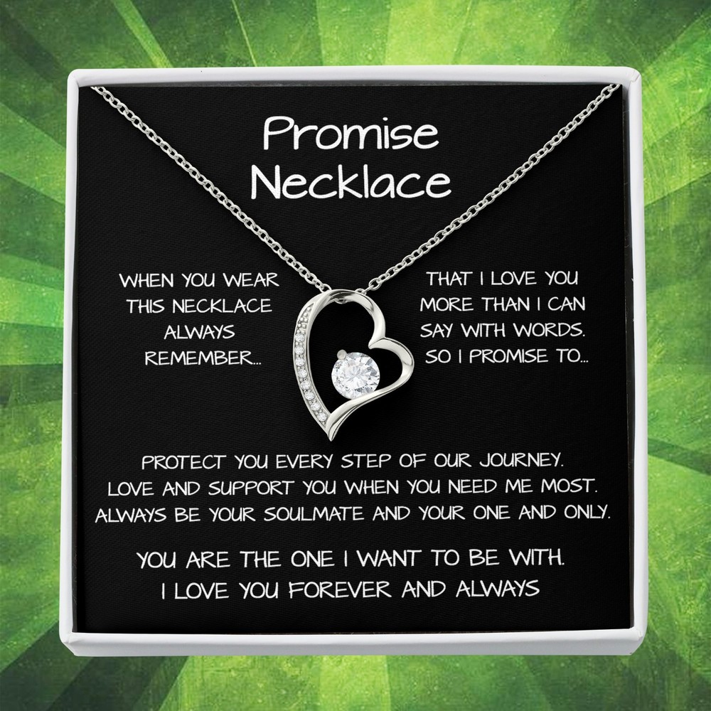 Promise Necklace for Her - Romantic Gift from Boyfriend for Birthday or Anniversary