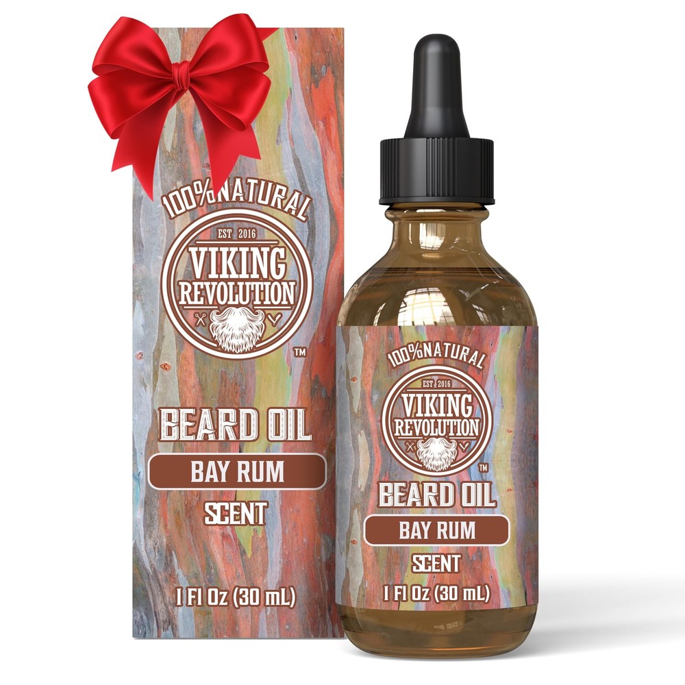 Viking Revolution Bay Rum Beard Oil for Men - Natural 1 Fl Oz (Pack of 1)
