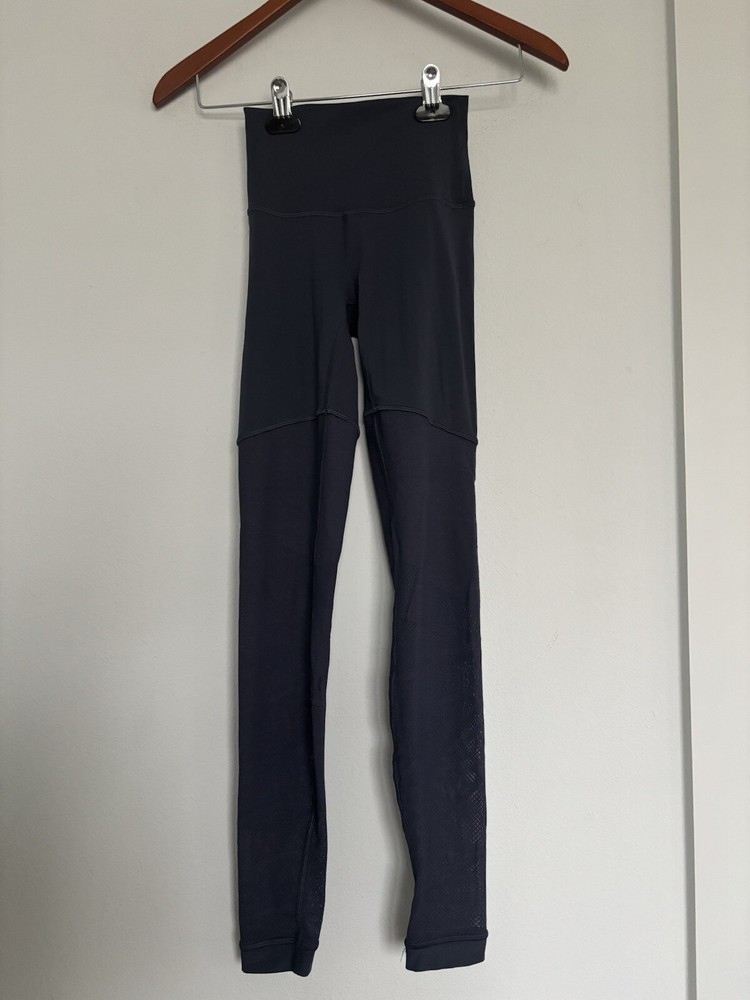 Lululemon Navy Blue High-Waisted Full-Length Yoga Leggings