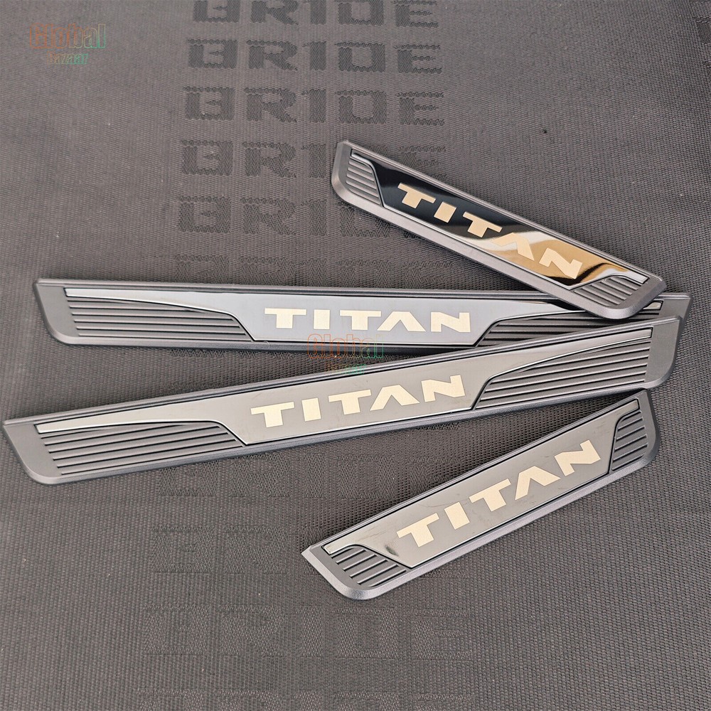 4PCS Car Accessories Door Scuff Sill Cover Plate Protector Trim For Nissan TITAN