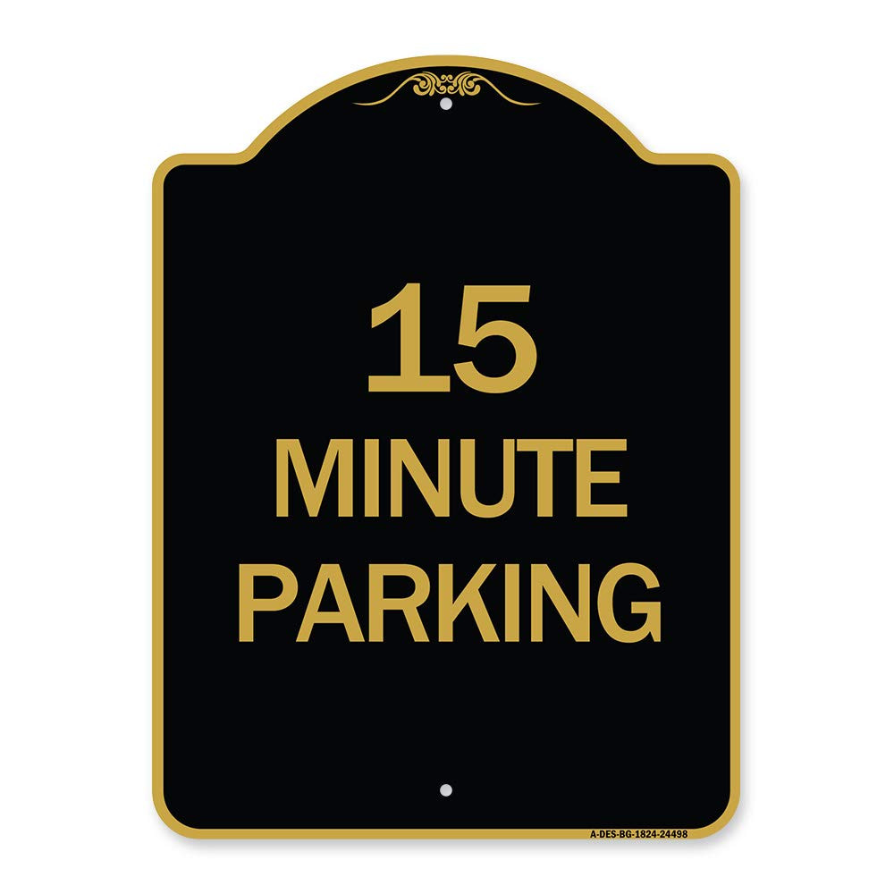 Series Sign - 2 Hour Parking - Parking for Customers Only | Black & Gold 18