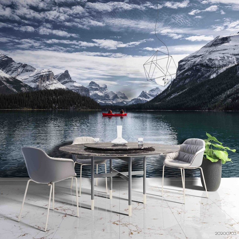 3D Sky Mountain Lake Landscape Wall Murals Wallpaper Murals Wall Sticker