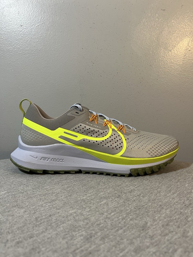Nike React Pegasus Trail 4 LT Iron/Volt Running Men's Shoe Size 10 DJ6158-002