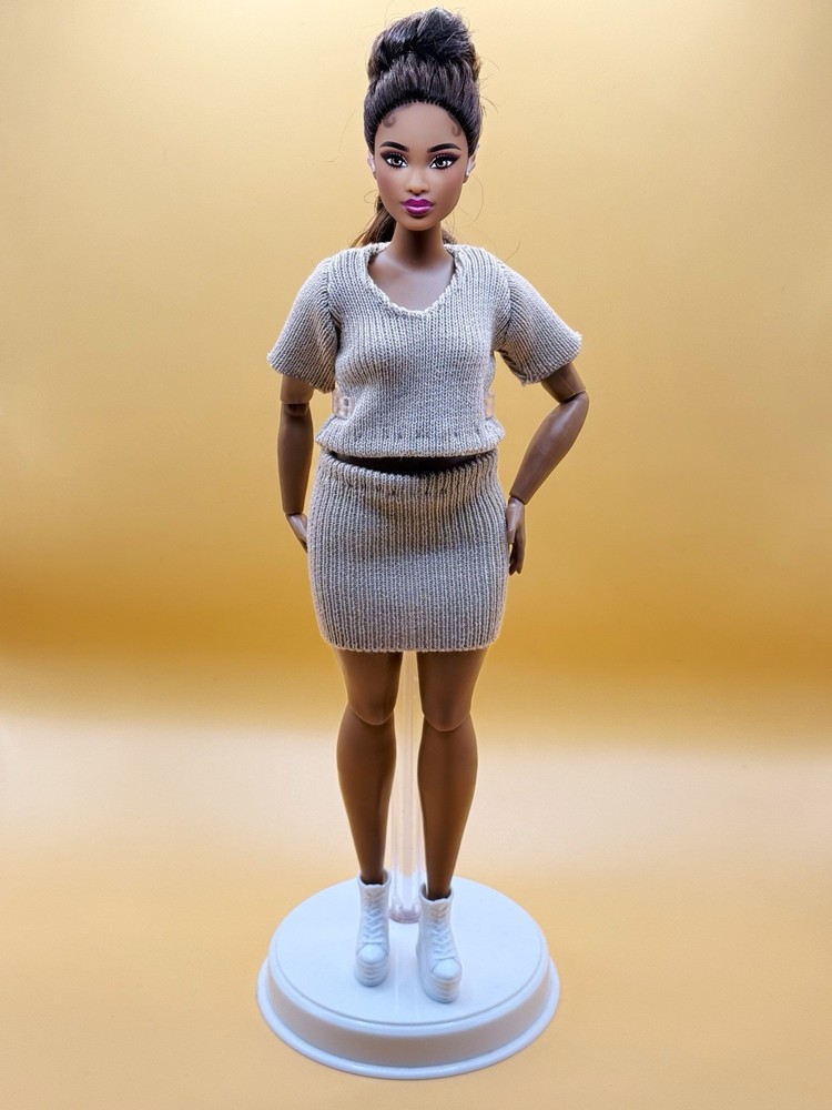 Hand-sewn Two Piece Matching Set For Barbie Doll ( Curvy Doll )