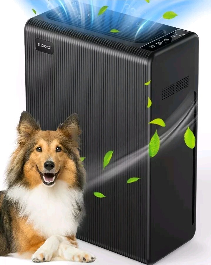 MOOKA Air Purifiers for Large Room Up To 1740ft² H13 True HEPA Filter Air Clean