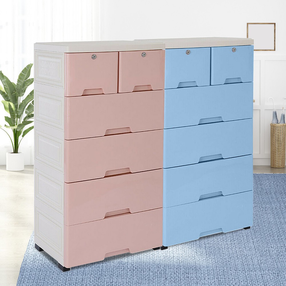 Plastic Storage Dresser Bedroom 6 Drawer Clothes Organizer Tower Cabinet Office