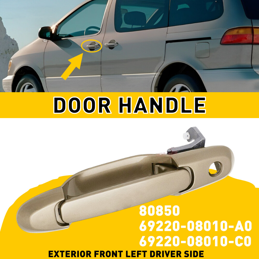 80850 Front Left Sliding Door Handle for 1998-2003 Toyota Sienna 69220-08010-A0