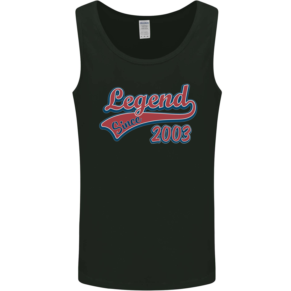 Legend Since 22nd Birthday 2003 Mens Vest Tank Top
