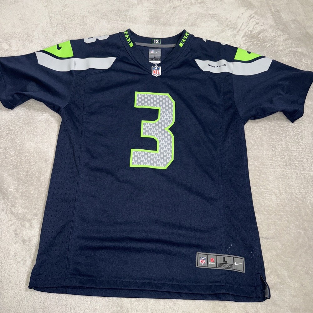 Nike NFL Russell Wilson #3 Seattle Seahawks Youth L On-Field Jersey
