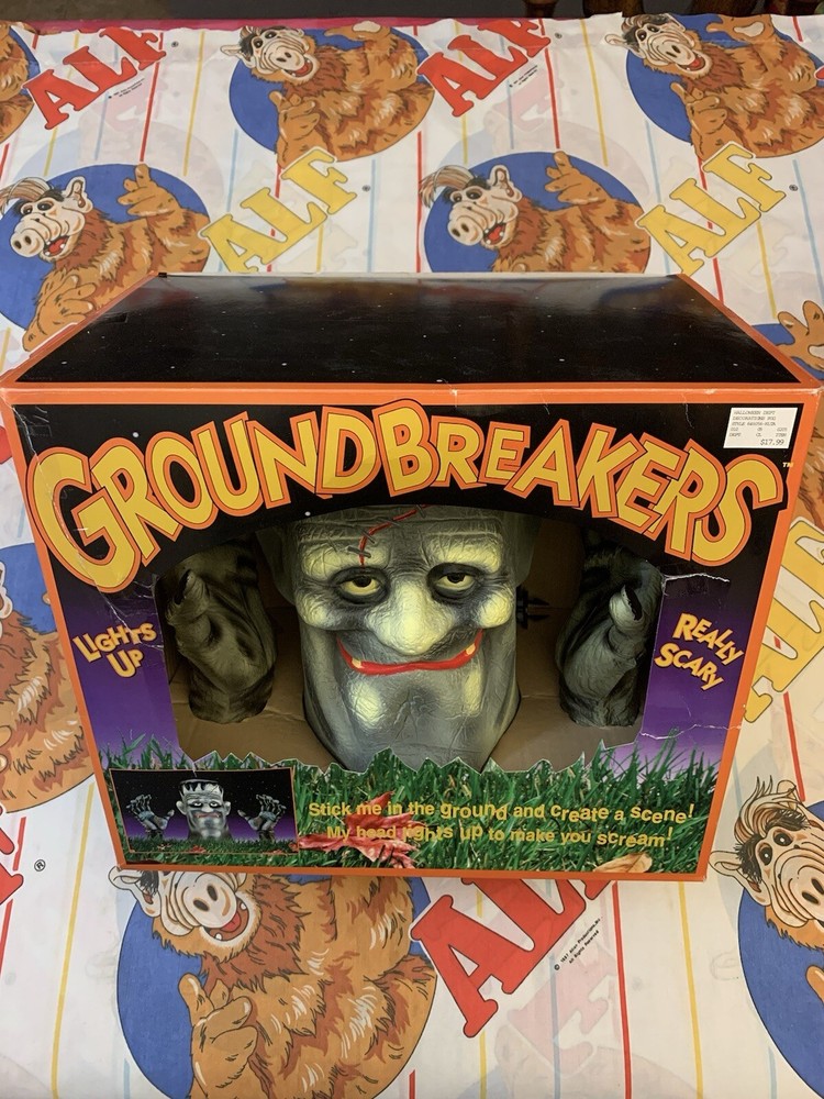 Vintage Ground Breakers Frankenstein Halloween Lawn Light Decoration 1998