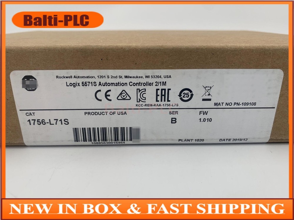 Allen-Bradley 1756-L71S Ser B GuardLogix Automation Controller AB 1756L71S