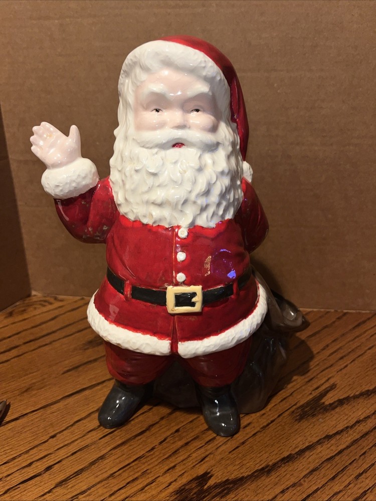 1970s Duncan Ceramic Santa With Bag