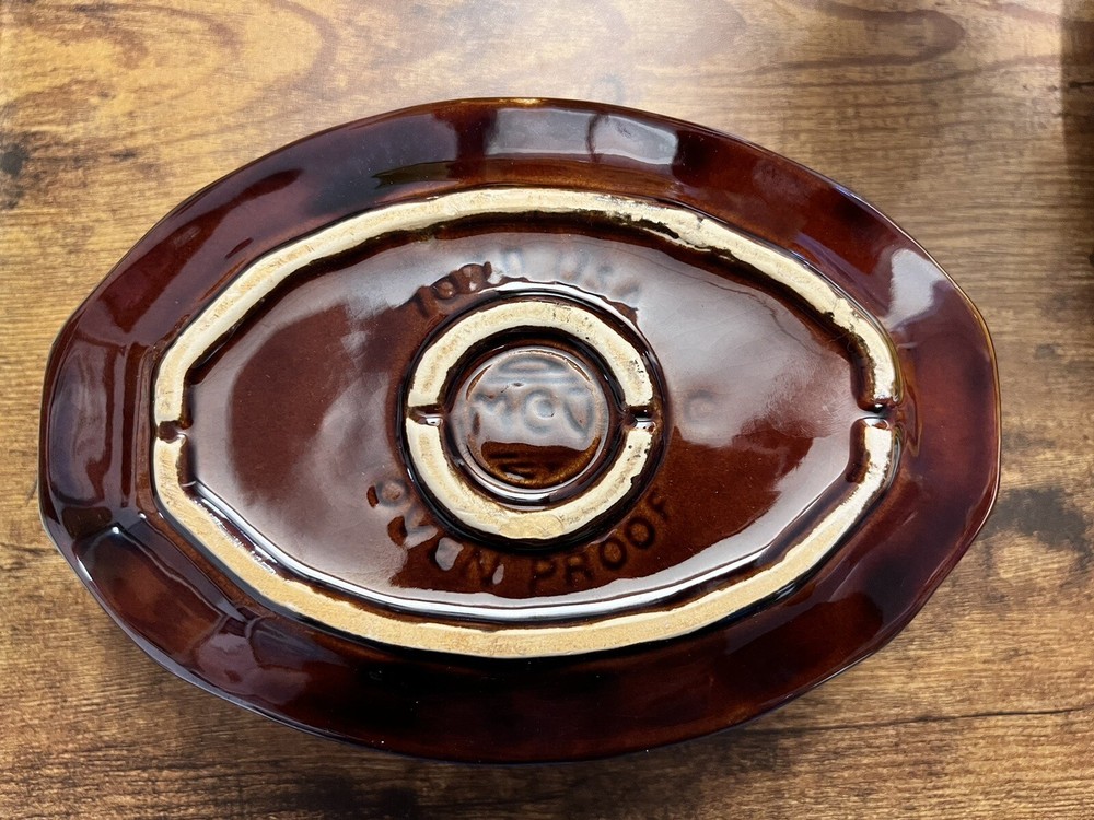 McCoy Pottery Brown Drip Oval 9