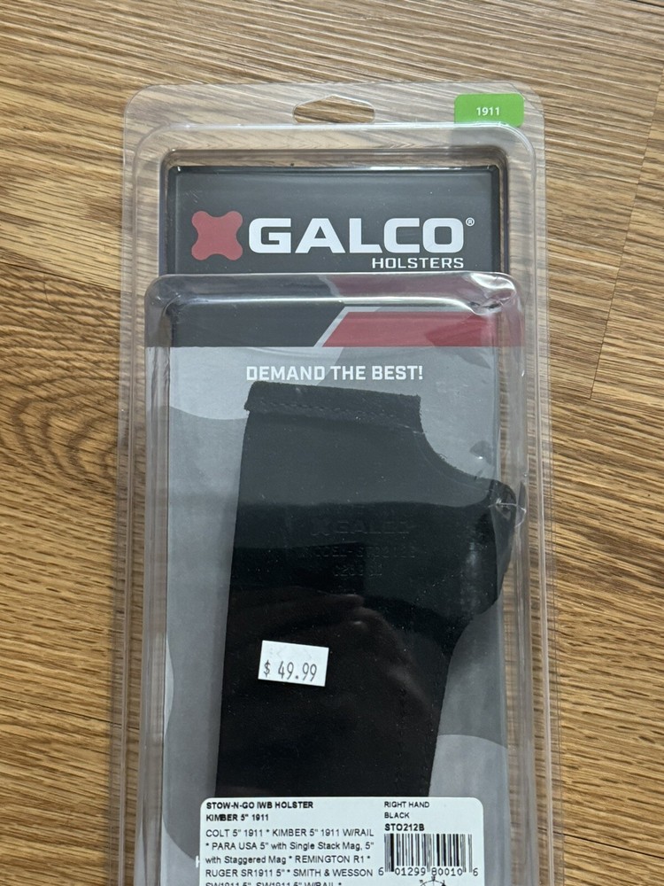 Galco Stow-N-Go IWB Holster for 1911 5-Inch Right Hand Black Concealed Carry