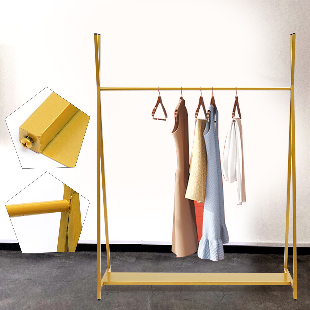 Heavy Duty Commercial Garment Rack Metal Rolling Clothing Shelf Retail Store