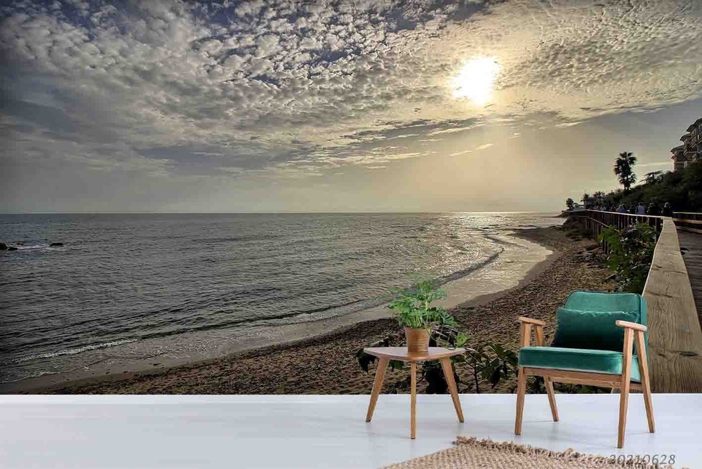 3D Coast Ocean Sky Landscape Wall Murals Wallpaper Murals Wall Sticker