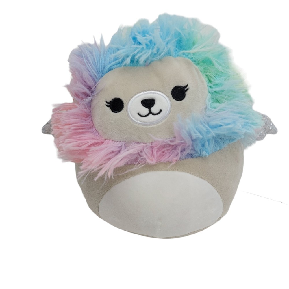 Squishmallows Leonori the Lion Rainbow Mane Glitter Wings Stuffed Plush 8 Inch
