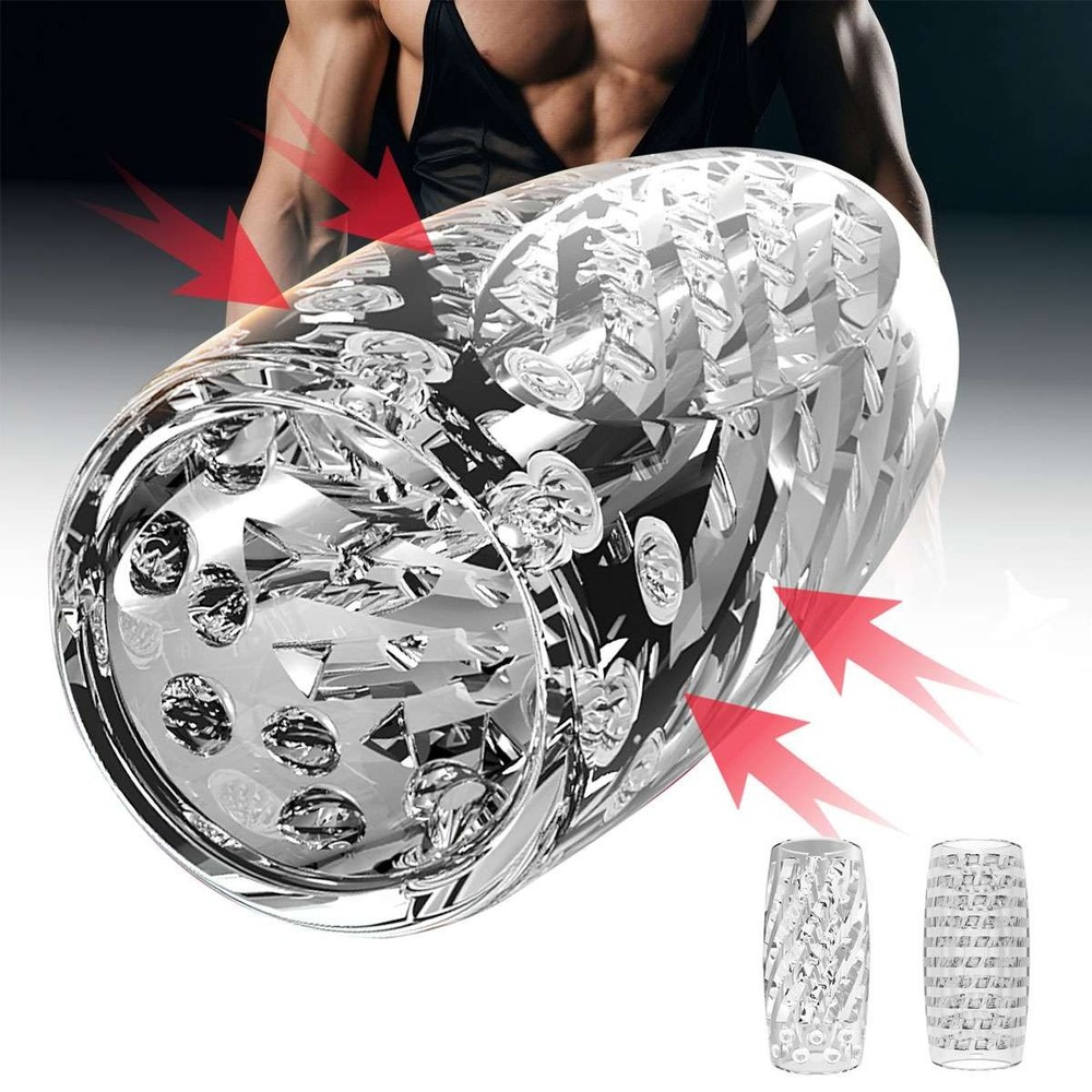 Masturbator Stroker Sleeve for Men Ribbed Pocket Pussy Male Masturbation Sex Toy