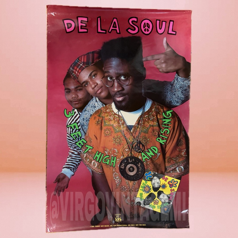 De La Soul  “3 Feet High and Rising” ©1989 Tommy Boy Records Rare Promo Poster