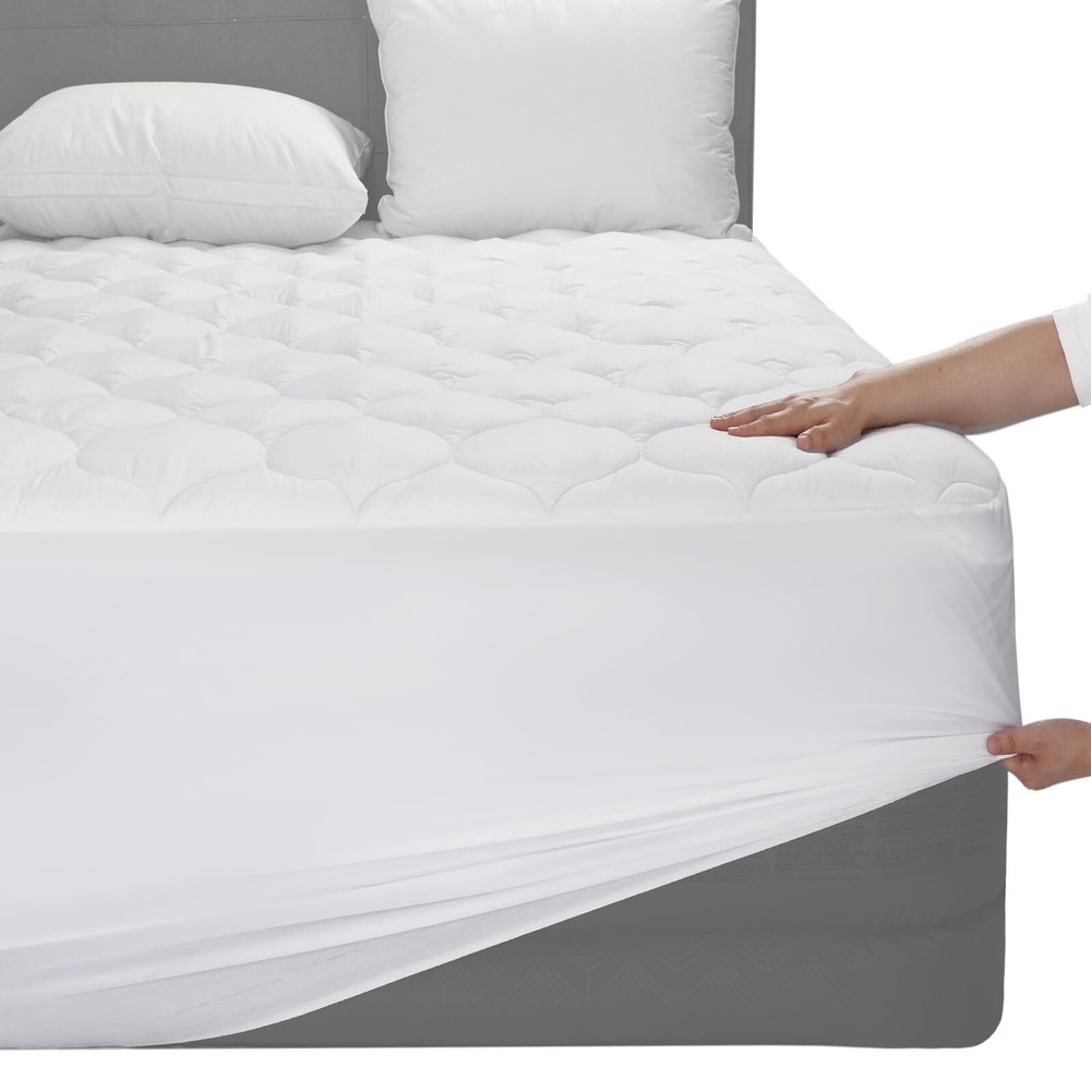 Full Size Air Mattress Cover Thick Cooling & Noiseless Top Mattress Pad Toppe...