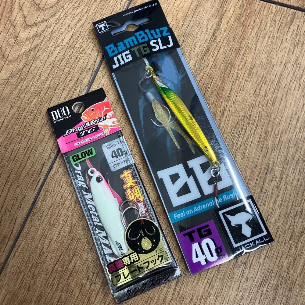 JACKALL Metal Jig Set 40g for Light Trolling, Pink Head Glow, Bumbles, TG