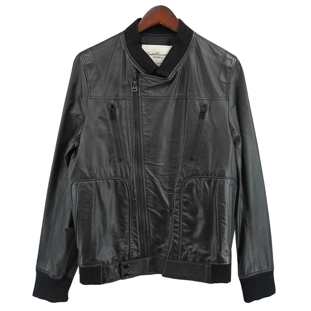 Undercoverism 11Ss Underman Ribbed Double Leather Rider Jacket Size 2