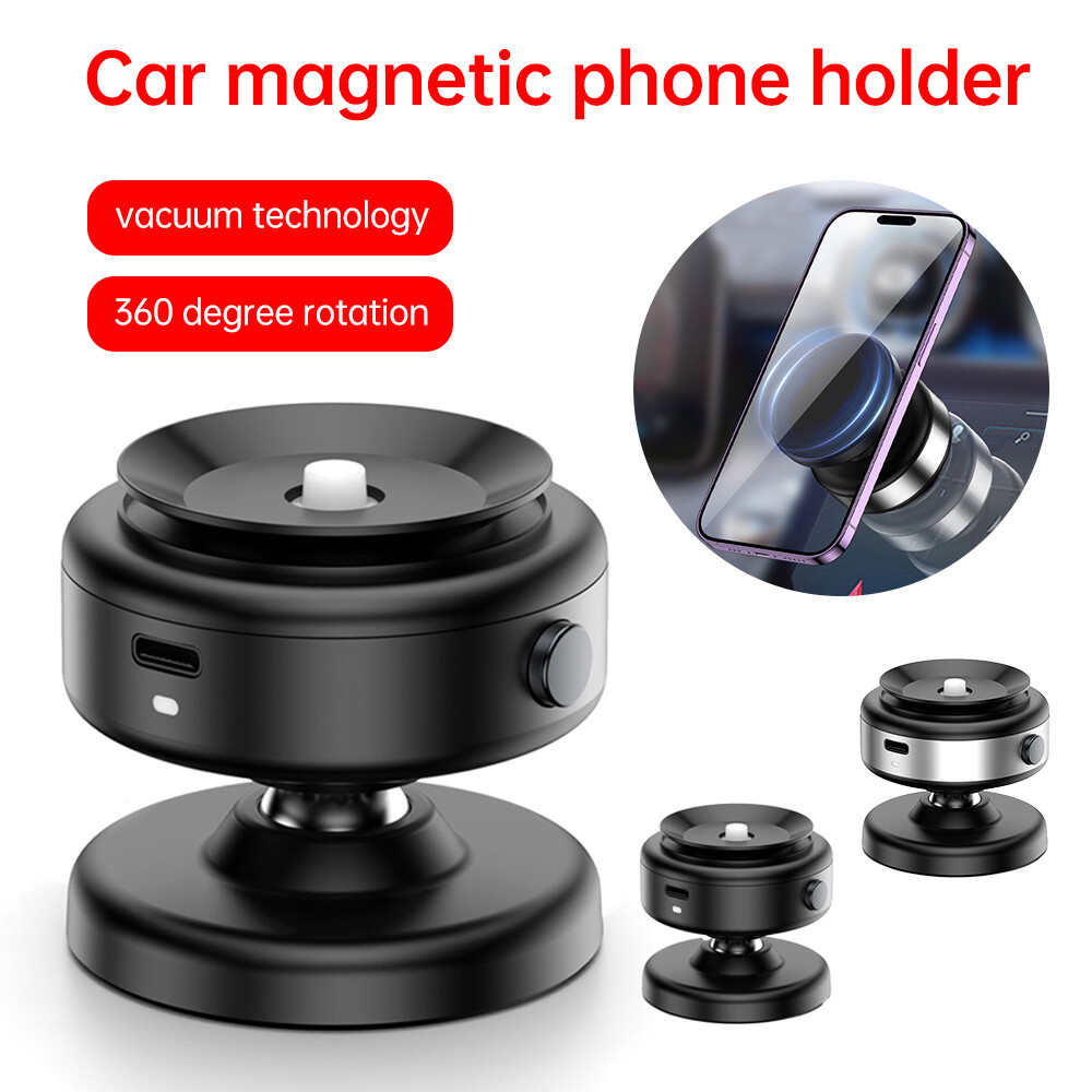 360° Rotating Magnetic Car Phone Mount with Strong Vacuum Suction