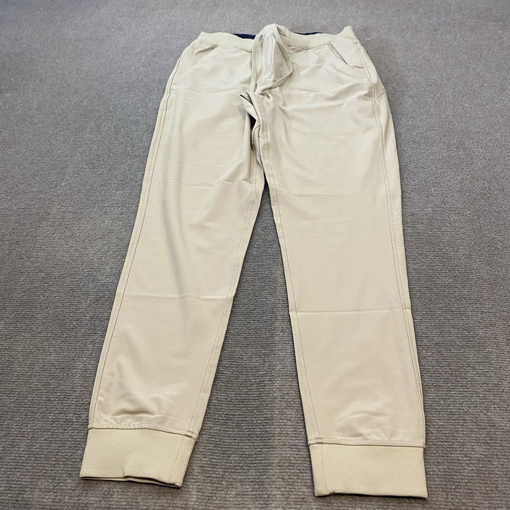 Birddogs Jogger Pants Mens Medium Beige Tan Athletic Sweatpants Soft Stretch